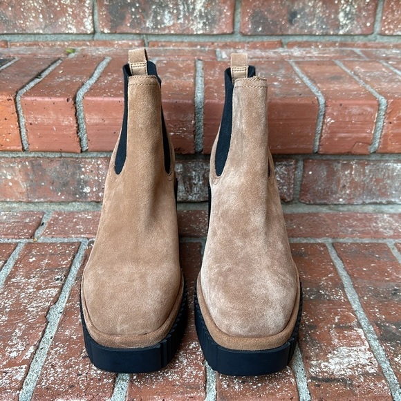 Gianni Bini Women's Ryker Suede Lug Sole Platform Booties Size 9.5 - Picture 2 of 8